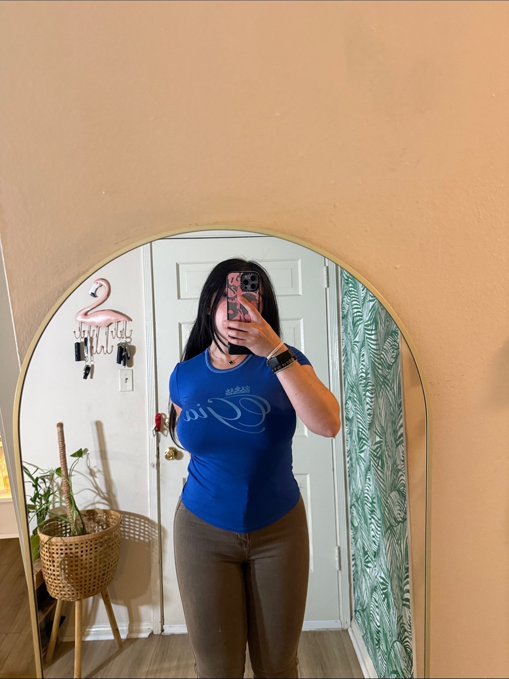 Iamgia Royal Blue Short Sleeve Logo Tee for Women